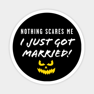 Halloween Honeymoon Matching Couple Halloween Wedding I Just Got Married Magnet